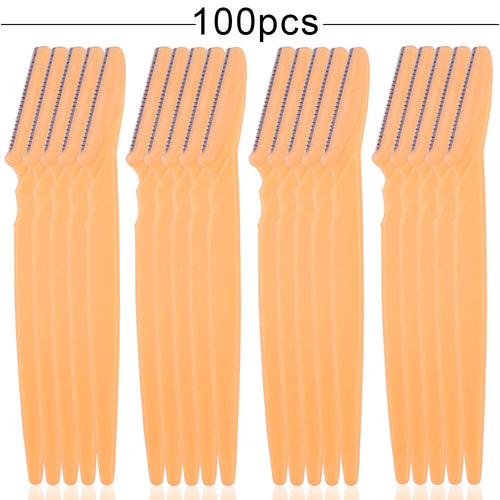 100PCS Eyebrow Shaper Portable Shaver Eye Brow Trimmer Shaping