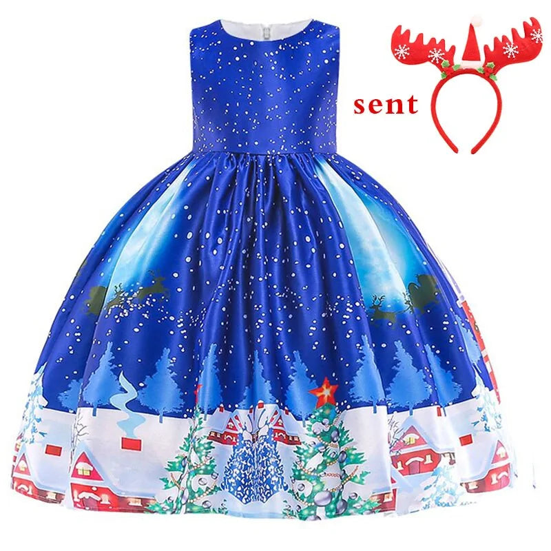 Girls Princess Christmas Dress Formal Wear