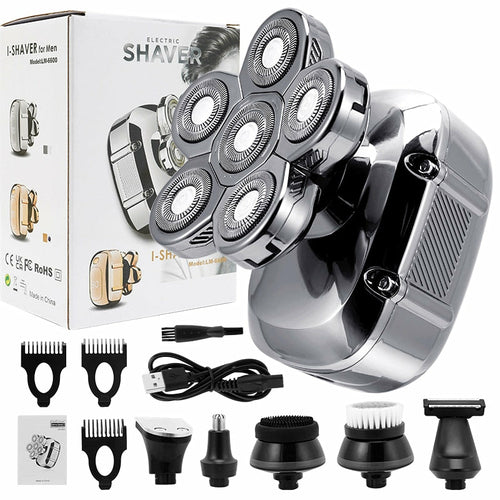 6 in 1 Multifunction Electric Shaver Wet Dry Use Trimmer