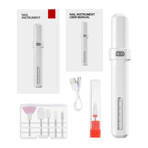 Nail Drill Machine Electric Portable Nail File Rechargeable Nail