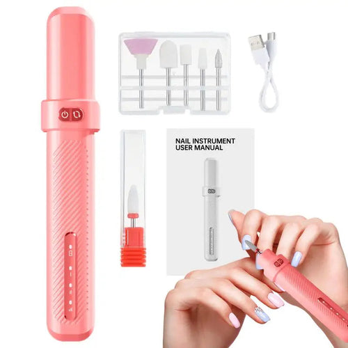 Nail Drill Machine Electric Portable Nail File Rechargeable Nail