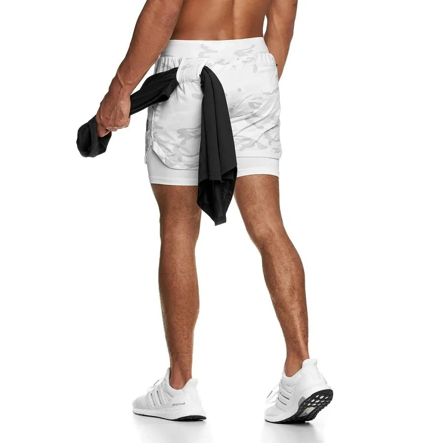 2020 Summer 2-in-1 Men's Gym Fitness Running Shorts