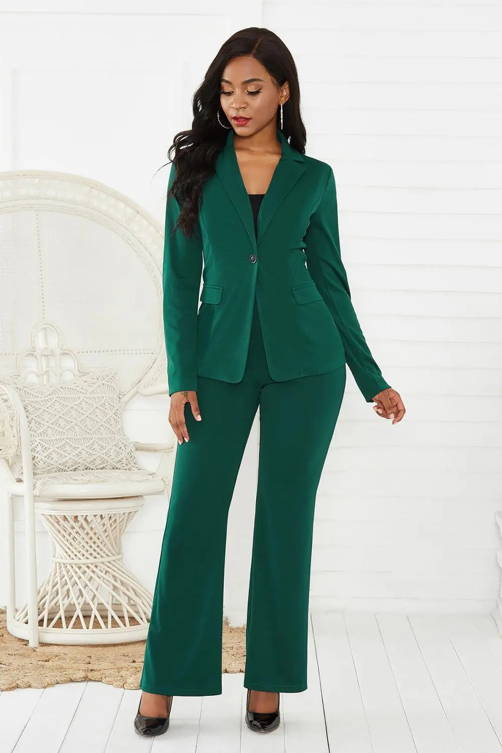 Women's Suit Office Two Piece Set Long Sleeve Suit